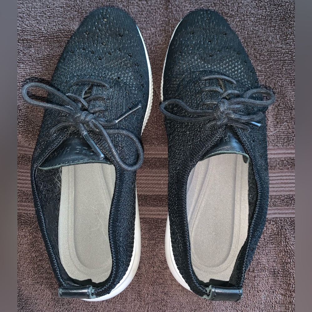 Coke Haan Women’s 2.Zerogrand Stitchlite Wingtip Oxford Sneaker Black - Size 6B - Picture 6 of 14